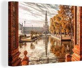 Canvas Schilderij Sevilla - Spanje - Architectuur - 90x60 cm - Wanddecoratie
