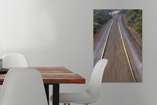 Past Raging Train Track toile 2cm 60x90 cm - Tirage photo sur toile (Décoration murale salon / chambre)