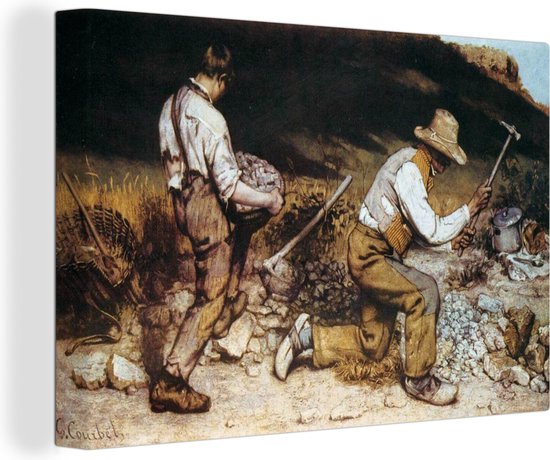 Heurtoirs en pierre - peinture de Gustave Courbet 60x40 cm - Tirage photo sur toile (Décoration murale salon / chambre)