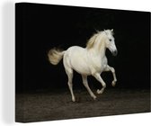 Canvas Schilderij Paard - Zand - Wit - 60x40 cm - Wanddecoratie