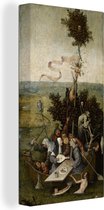 Canvas Schilderij Ship of fools - schilderij van Jheronimus Bosch - 20x40 cm - Wanddecoratie