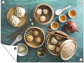 Dim sum chinois de la cuisine asiatique 40x30 cm - petit