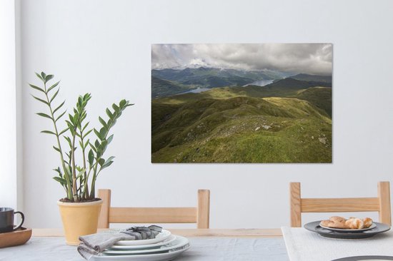 Vallées vertes du parc national du Loch Lomond et des Trossachs en Ecosse Toile 90x60 cm - Tirage photo sur toile (Décoration murale salon / chambre)