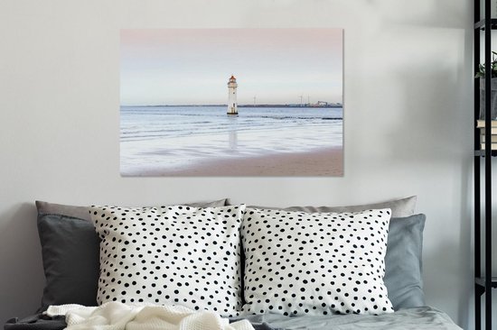 Le phare de New Brighton dans le quartier de Wirral Toile 90x60 cm - Tirage photo sur toile Peinture (Décoration murale salon / chambre) / Villes européennes Peintures sur toile