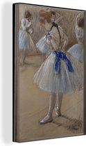 Canvas schilderij 90x140 cm - Wanddecoratie Dancer - Schilderij van Edgar Degas - Muurdecoratie woonkamer - Slaapkamer decoratie - Kamer accessoires - Schilderijen