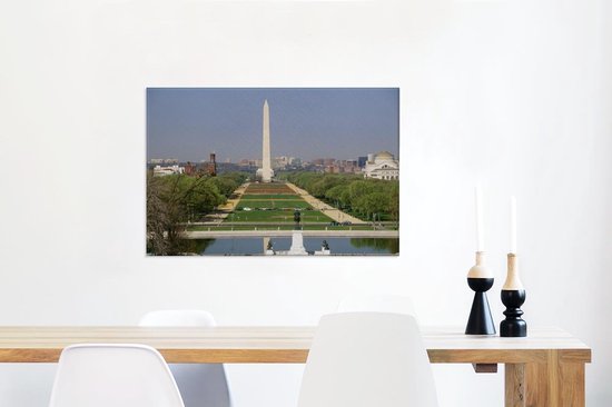 Canvas Schilderij De National Mall bij daglicht in Washington - 60x40 cm - Wanddecoratie