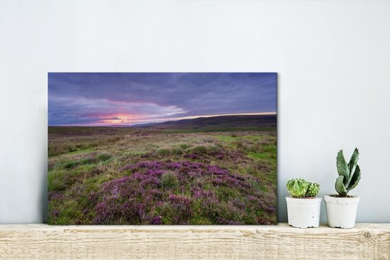 Ciel coloré sur le parc national d'Exmoor en Angleterre Toile 30x20 cm - petit - Tirage photo sur toile (Décoration murale salon / chambre)