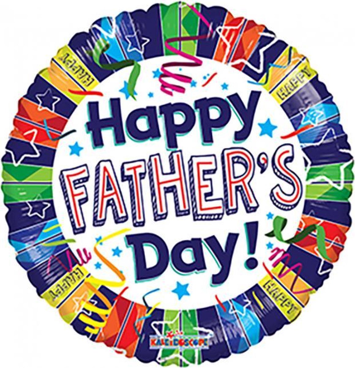 Kaleidoscope Folieballon Happy Fathersday 45 Cm Wit