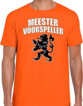 Oranje fan t-shirt voor heren - meester voorspeller oranje leeuw - Nederland supporter - EK/ WK shirt / outfit L