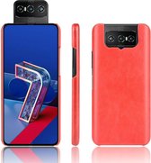 Voor Asus Zenfone 7 ZS670KS / 7 Pro ZS671KS Schokbestendige Litchi-textuur PC + PU-hoes (rood)