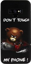 - ADEL Siliconen Back Cover Softcase Hoesje Geschikt voor Samsung Galaxy Note 9 - Don't Touch My Phone Beren