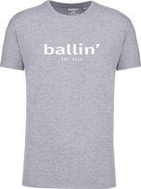 Ballin Est. 2013 - Heren Tee SS Regular Fit Shirt - Grijs - Maat L