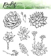 Succulent Blossoms Clear Stamps (F-114)