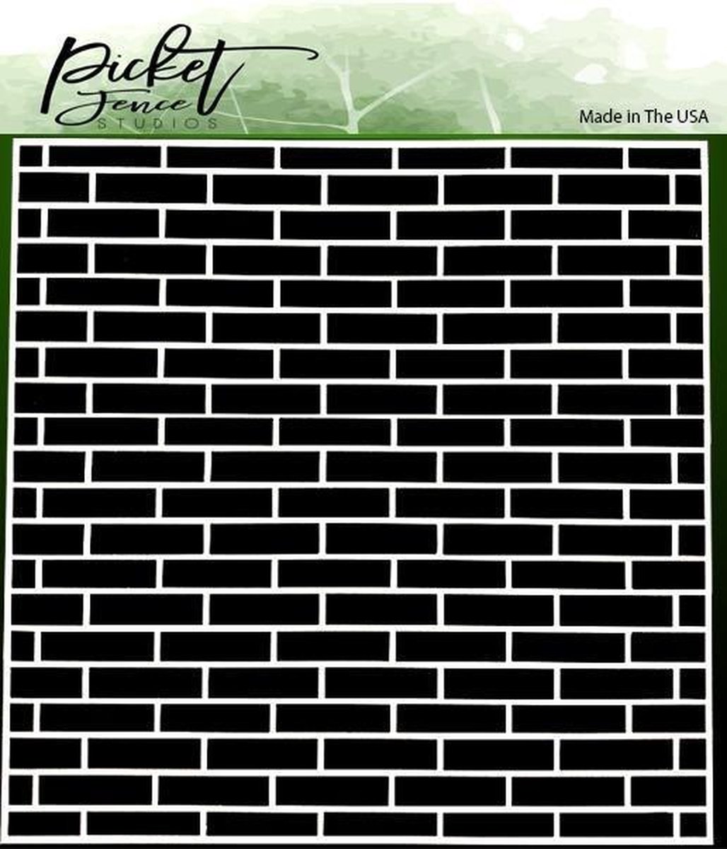 English Brick Wall 6x6 Inch Stencils (SC-238)