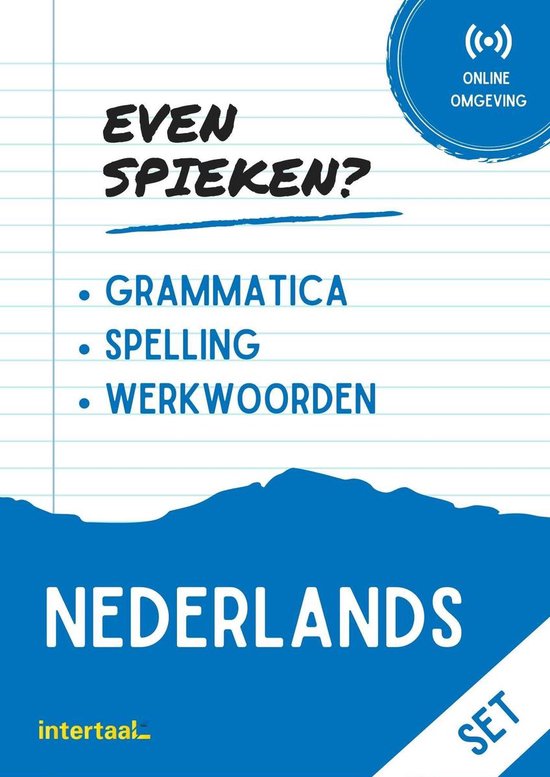 Even Spieken - Nederlands grammatica, spelling, (set) (+ online oefeningen)