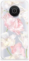 GSM Hoesje Nokia X10 | X20 Back Case TPU Siliconen Hoesje Doorzichtig Mooie Bloemen