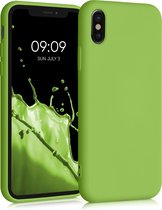 kwmobile telefoonhoesje voor Apple iPhone X - Hoesje voor smartphone - Back cover in groene peper