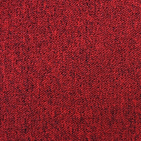 40 x Dalles de Dalles de moquette - Couleur: Couleur sable et rouge - 50x50cm 10m2 - Revêtements de sol - Dalles de moquette - Facile à installer - Idéal pour les bureaux, maisons, ateliers
