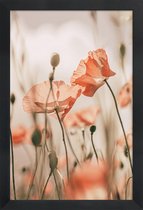 JUNIQE - Poster in houten lijst Sunkissed Flowers 1 -30x45 /Grijs &