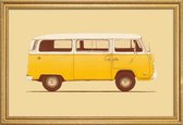 JUNIQE - Poster met houten lijst Combi -13x18 /Bruin & Geel