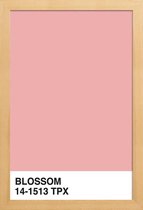 JUNIQE - Poster in houten lijst Blossom -40x60 /Roze & Wit