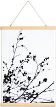 JUNIQE - Posterhanger Winter Silhouettes 1 -20x30 /Wit & Zwart