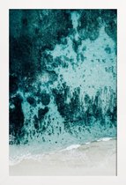 JUNIQE - Poster in houten lijst Beach Patterns -20x30 /Grijs &