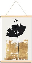 JUNIQE - Posterhanger Black Poppy -40x60 /Zwart