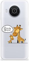 Trendy Telefoonhoesjes Nokia X10 | X20 Smartphone Hoesje Doorzichtig Giraffe