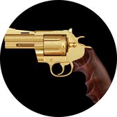 Gouden handgeweer - Foto op Behangcirkel - ⌀ 40 cm