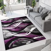Tapiso Bali PP Vloerkleed Laagpolig Woonkamer Paars Tapijt Maat- 140x200