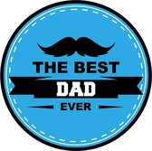 15x Vaderdag bierviltjes - the best dad ever - blauw - onderzetters voor papa zijn verjaardag - feestversiering / tafelversiering