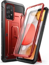 Supcase 360 Backcase hoesje met screenprotector Samsung A52s - A52 Rood