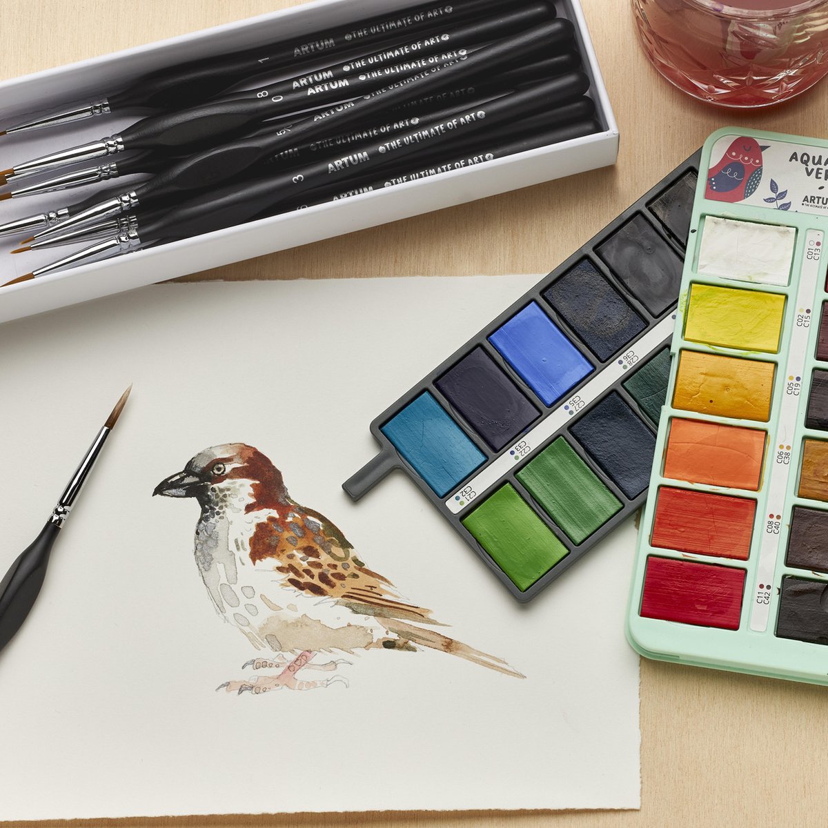 Penselen Set voor Schilderen op Nummer - 10 Delig - Waterverf - Aquarelverf - Acrylverf - Modelbouw - Warhammer 40k - Volwassenen — afbeelding 3