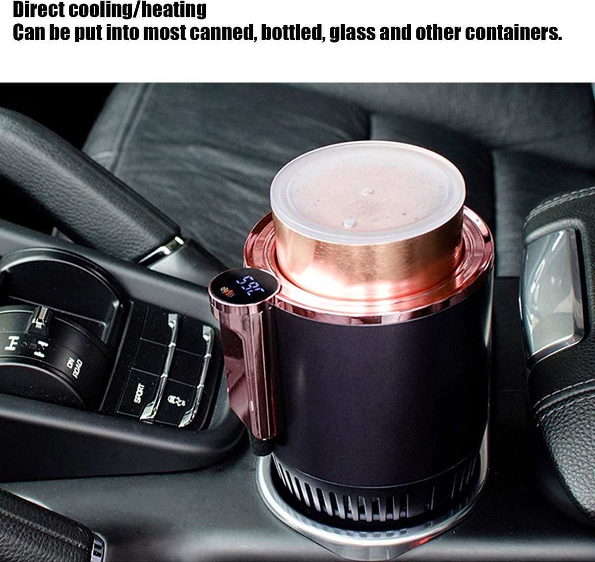 2-In-1 Smart Auto Cup Warmer En Koeler - Elektrische Koffie Warmer - Drank Koeling & Verwarming Mok Met temperatuur Display Voor Auto Reis