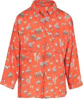 Cassis - Female - Blouse in viscose met safariprint  - Oranje