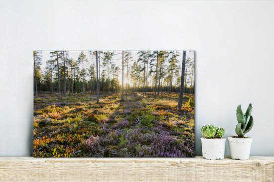 Arbres sur toile paysage chiné 2cm 30x20 cm - petit - Tirage photo sur toile (Décoration murale salon / chambre)