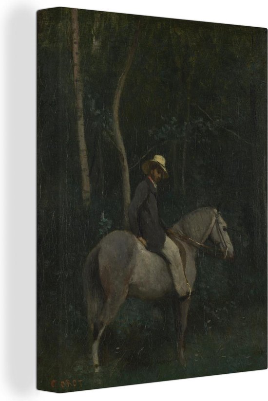 Monsieur Pivot à cheval - Peinture de Jean-Baptiste Camille Corot 60x80 cm  - Tirage... | bol.com