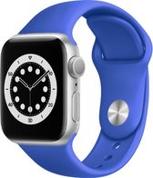 Siliconen watch bandje - Donkerblauw - 38/40mm - M/L - Series 1 2 3 4 5 6 SE - Geschikt voor Apple Watch