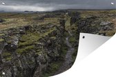 Tuinposter - Tuindoek - Tuinposters buiten - Het landschap in het Nationaal park Þingvellir in IJsland - 120x80 cm - Tuin