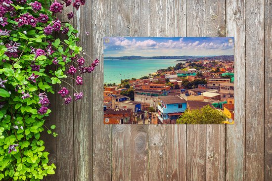 Itapajipe Bay à São Salvador près de Bahia au Brésil Affiche de jardin 60x40 cm - petit - Toile de jardin / Toile d'extérieur / Peintures pour l'extérieur (décoration de jardin)