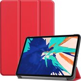 Apple iPad Pro 12.9 (2020) Hoes - Mobigear - Tri-Fold Serie - Kunstlederen Bookcase - Rood - Hoes Geschikt Voor Apple iPad Pro 12.9 (2020)