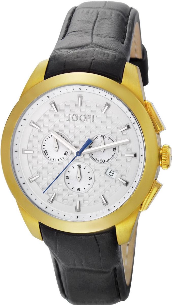 Joop! Legend Chrono JP101071F08 Horloge - Leer - Zwart - Ø 45 mm