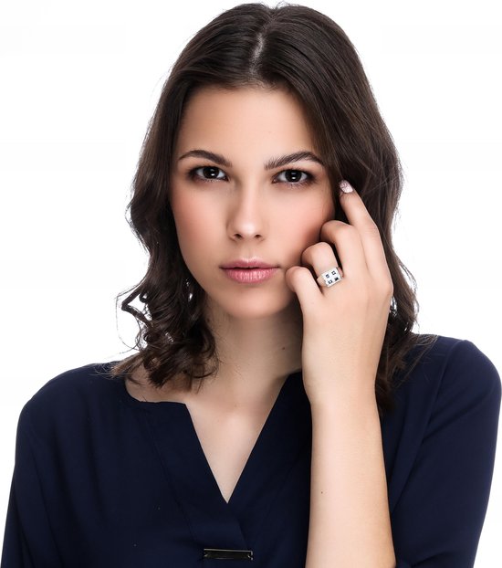 Orphelia RD-33153/55 - Bague - Or blanc 18 carats - Diamant 0.25 ct / Saphir 0.40 ct