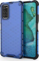 Samsung Galaxy S20 Plus Hoesje - Mobigear - Honeycomb Serie - Hard Kunststof Backcover - Blauw - Hoesje Geschikt Voor Samsung Galaxy S20 Plus