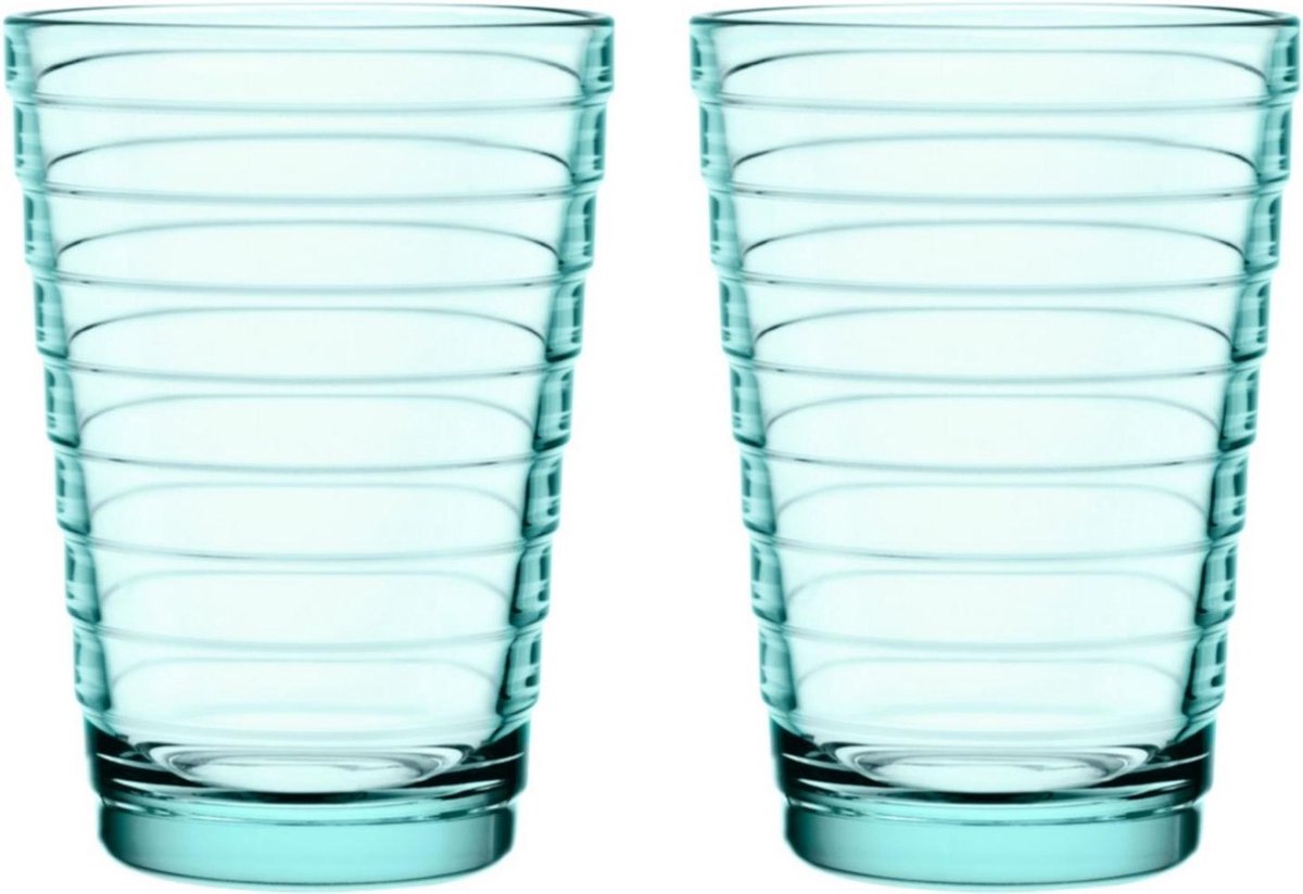 Iittala Aino Aalto - Tumbler Glazen Set - Waterglas - Vaatwasserbestendig - Watergroen - 33 cl - 2 Stuks