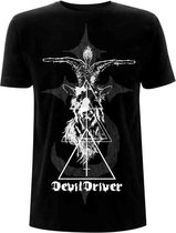 DevilDriver Heren Tshirt -L- Baphomet Zwart