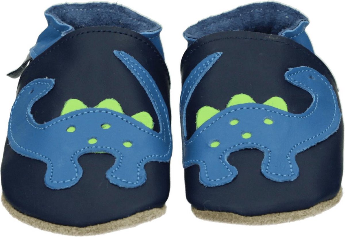 Starchild babyslofjes dino navy Maat: M (12,4 cm)