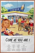 JUNIQE - Poster met kunststof lijst Come As You Are -13x18 /Kleurrijk