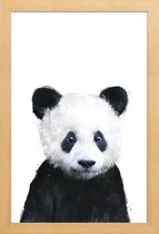 JUNIQE - Poster in houten lijst Baby panda illustratie -30x45 /Wit &